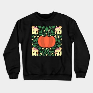 Midnight Mushroom Pumpkin Patch Crewneck Sweatshirt